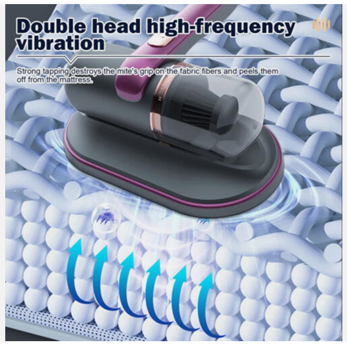 Cordless Dust Mite Remover Vacuum UV Cleaner 10000kpa Home Bed Sofa Mattress Kit