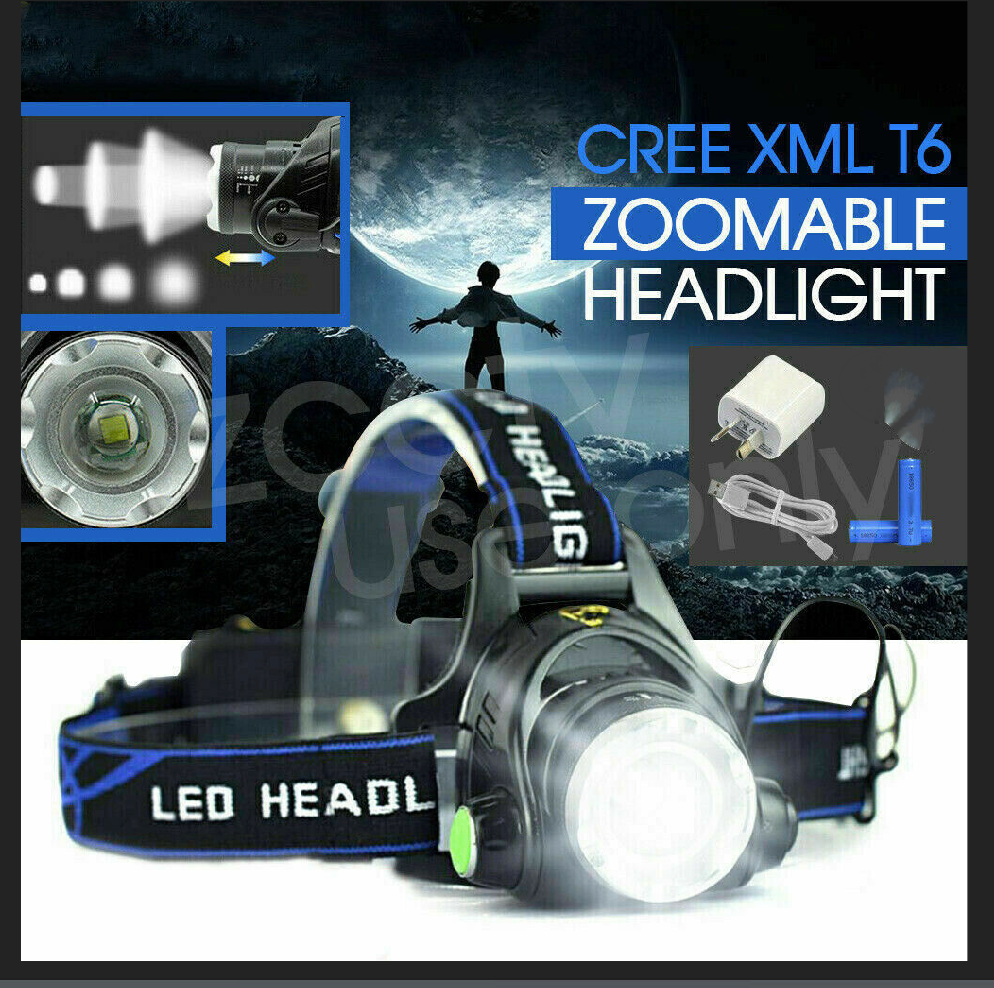 LED Headlamp Headlight Head Torch