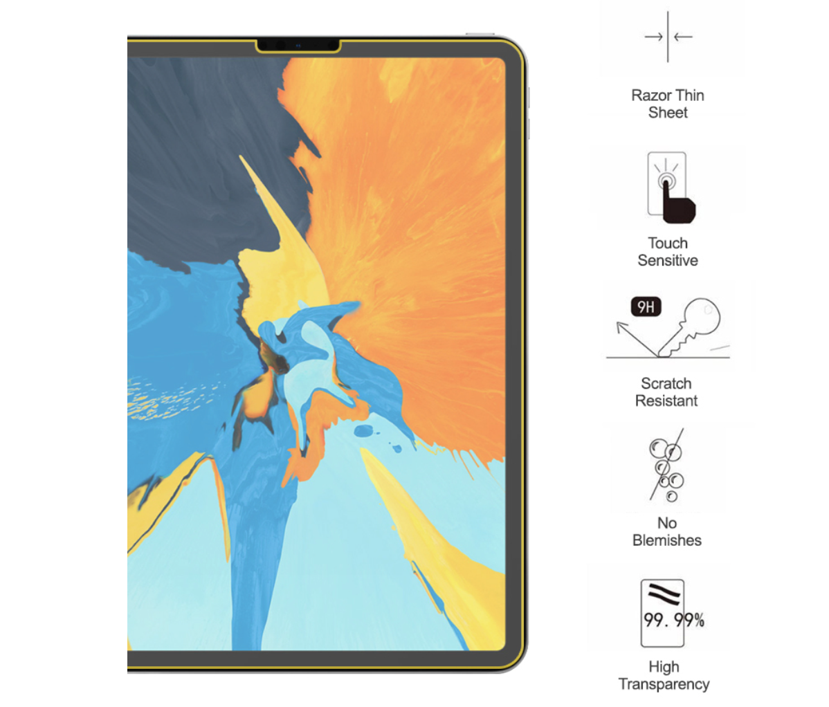 Ipad tempered glass screen protector