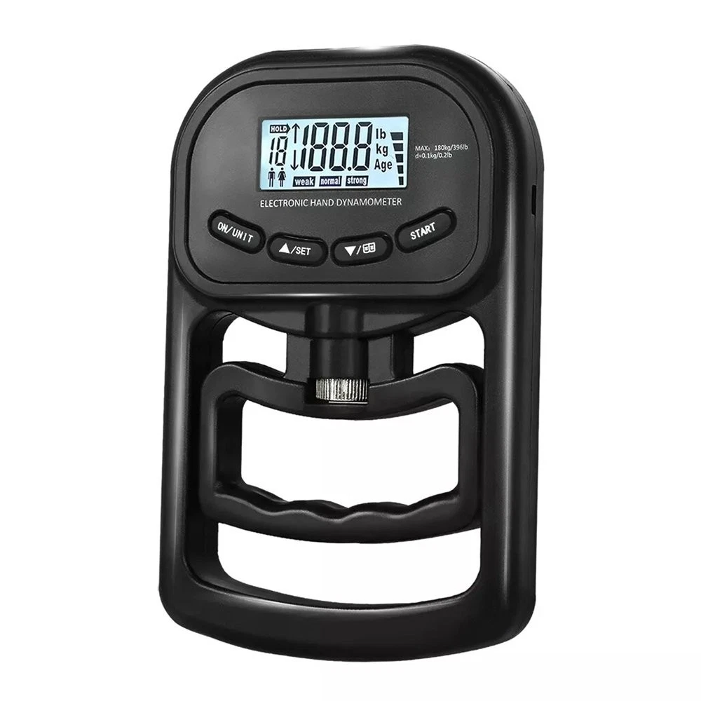 Digital Hand Grip Strength Tester | Dynamometer 180kg LCD Display 19 Profiles