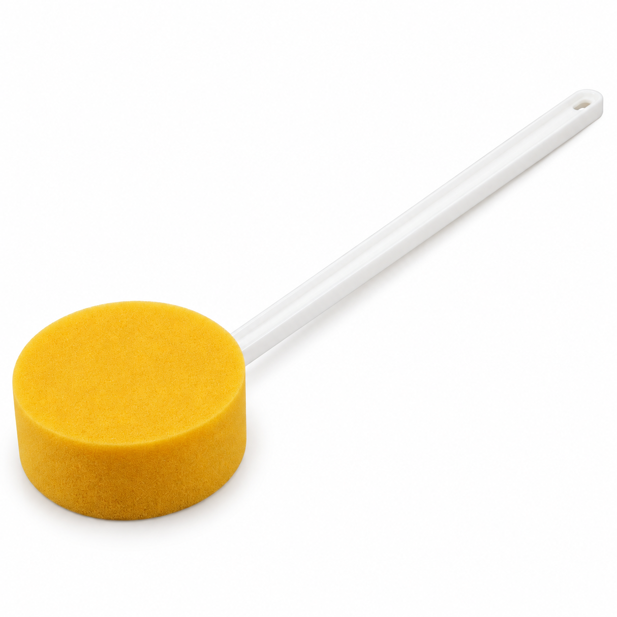 Long Handled Round Bath Sponge – Yellow, 55 cm
