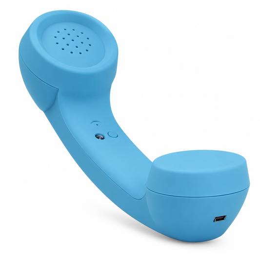 Blue Wireless Retro Bluetooth Telephone Handset