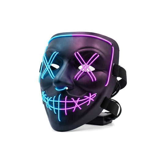LED Purge Mask — Mystic | Light Up EL Wire Halloween & Rave Costume Mask | 3 Modes