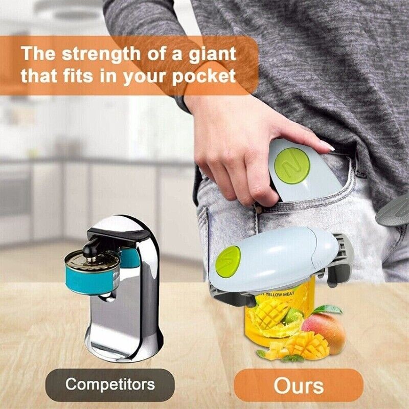 One-Touch Electric Jar Opener – Hands-Free Automatic Can & Bottle Opener