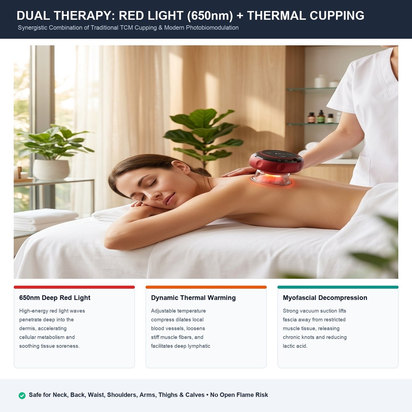 Smart Electric Cupping Massager & Gua Sha Tool – 6-Speed Suction & Red Light Heating