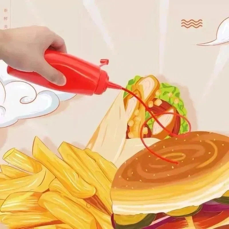 Prank Ketchup Bottle | Fake Squeeze Squirt String Gag Toy | Mess-Free Party Fun
