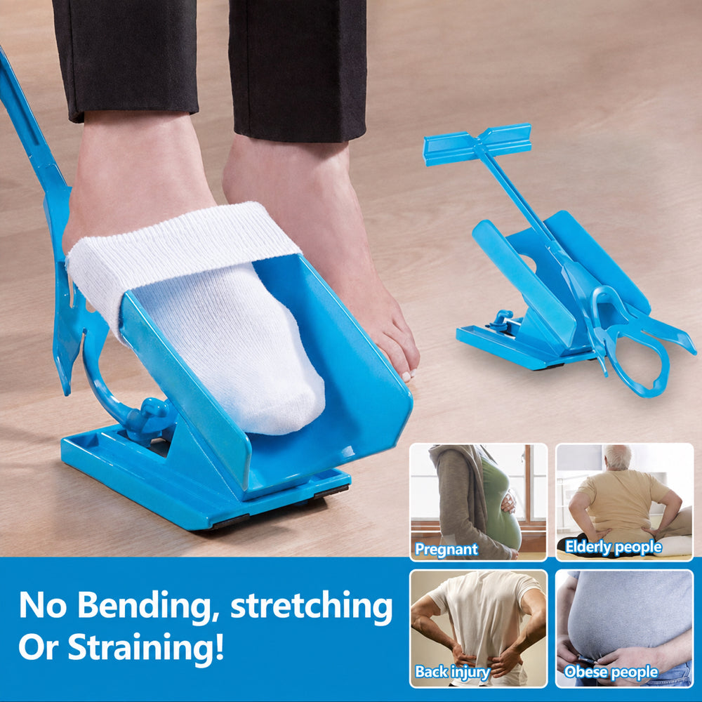 Sock Slider Easy On Easy Off Sock Aid Kit - Assistive Dressing Helper & Shoehorn Tool