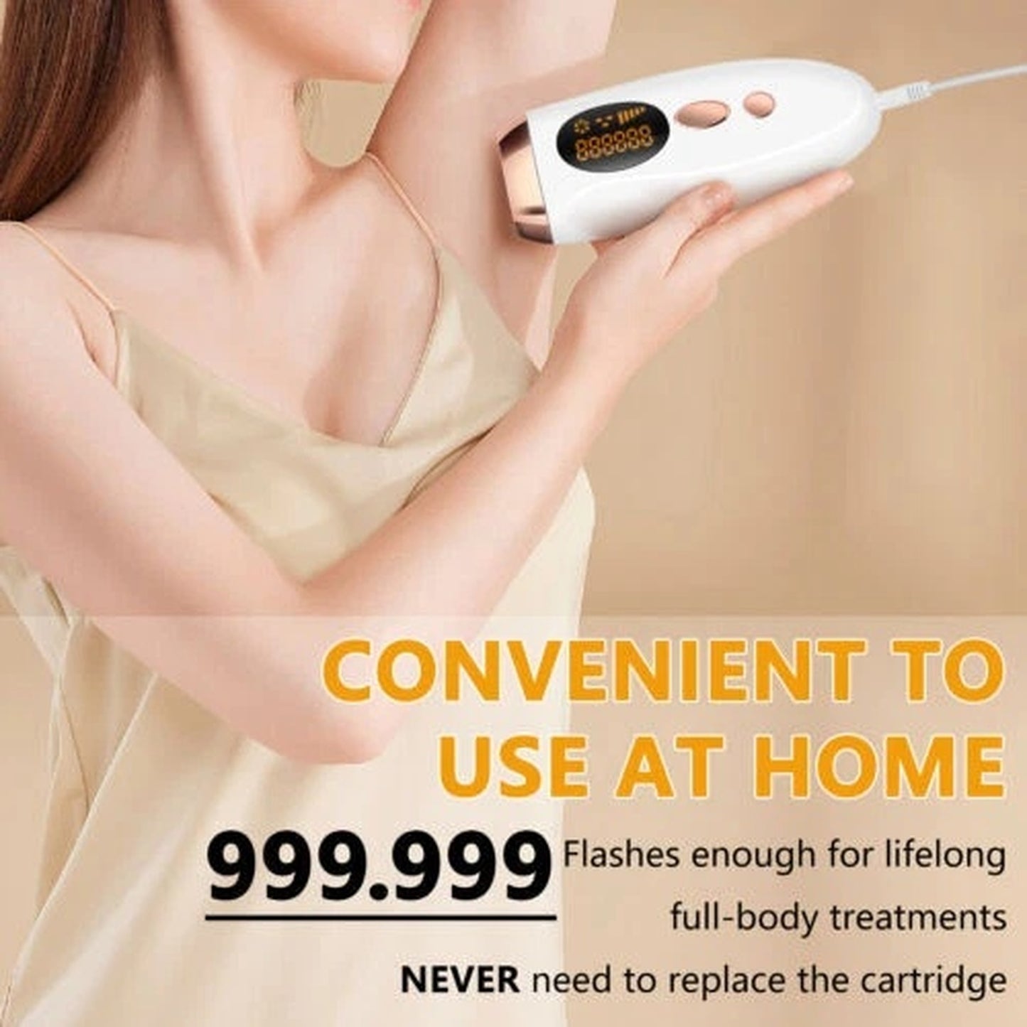 IPL Laser Hair Removal Device | 990,000 Flashes | 5 Levels | LCD Display | Men & Women
