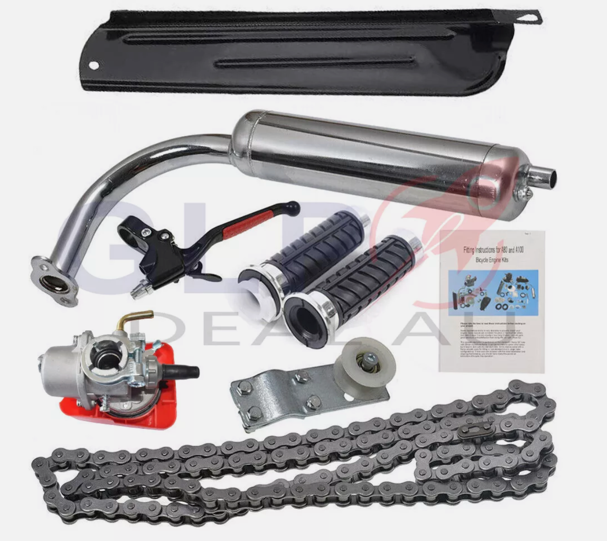 100CC Motorized Push Bike Motorised Bicycle Petrol Gas Motor Engine kit 2 Stroke