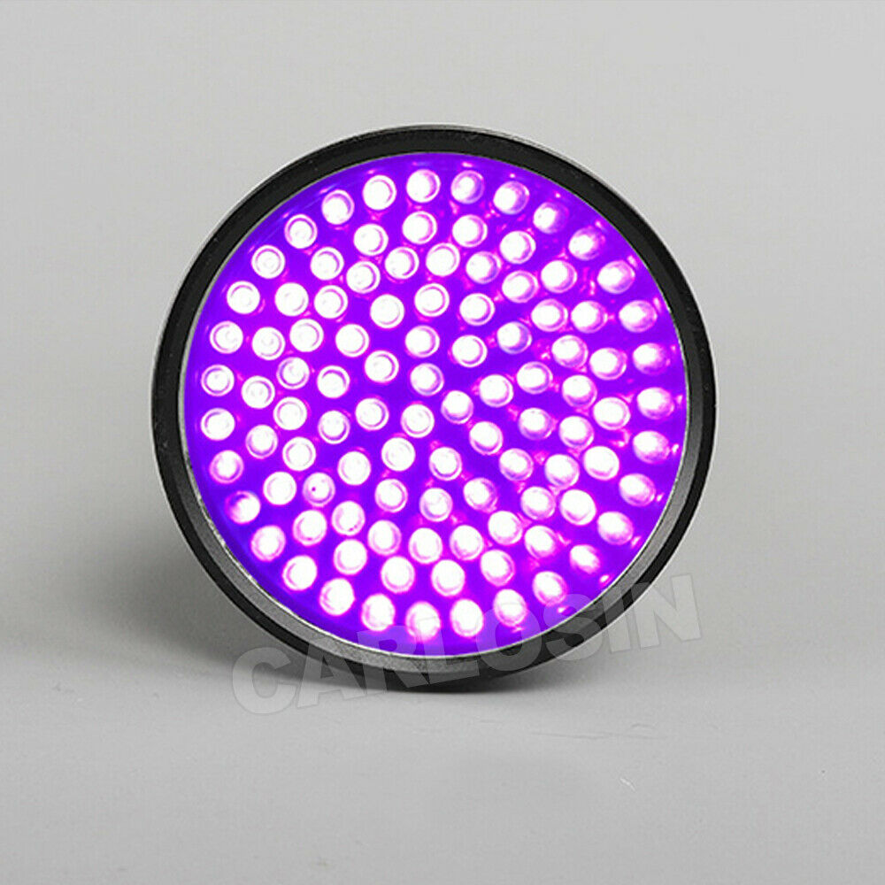 100 LED UV Torch Light Flashlight Lamp Ultraviolet Blacklight Aluminum 395 nM
