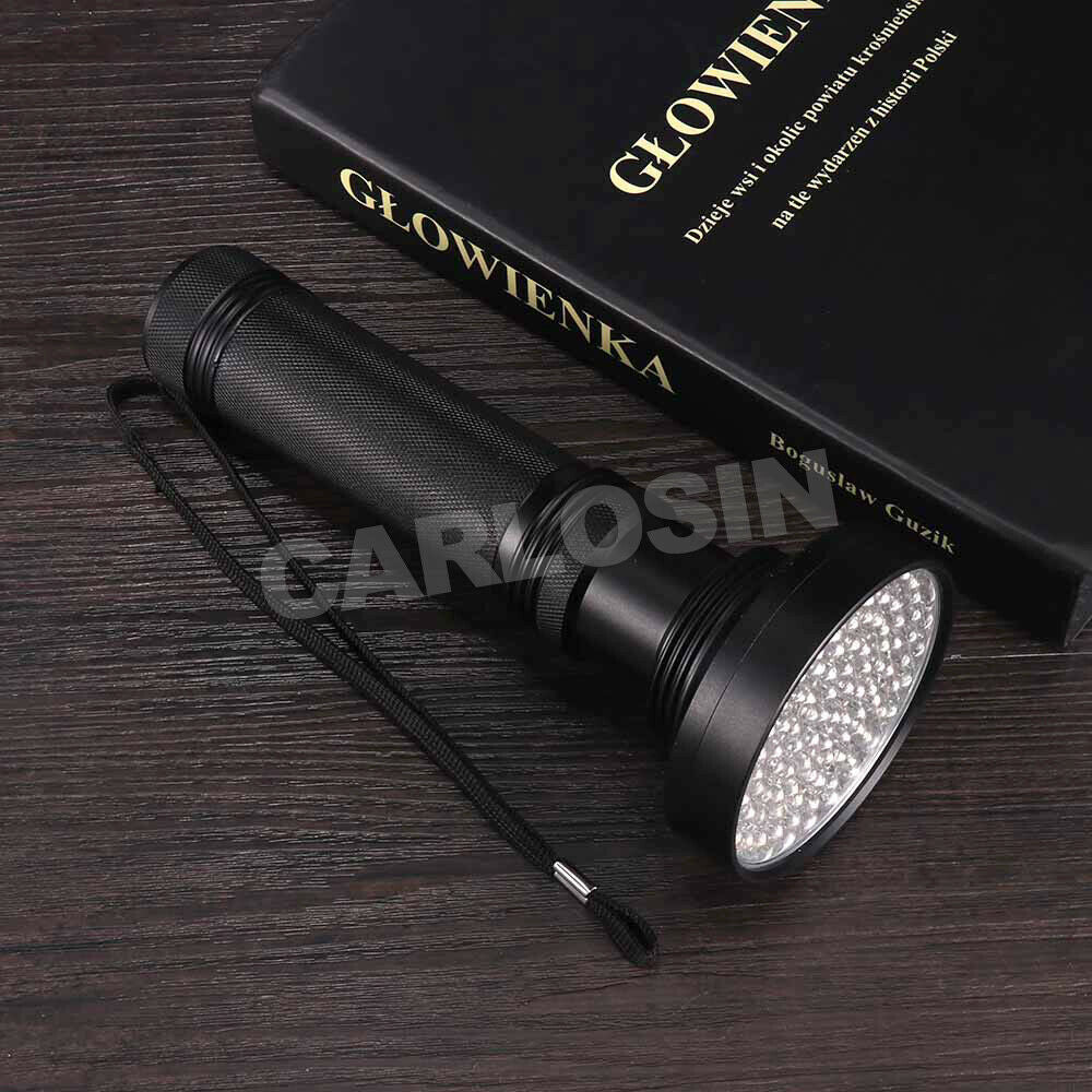 100 LED UV Torch Light Flashlight Lamp Ultraviolet Blacklight Aluminum 395 nM