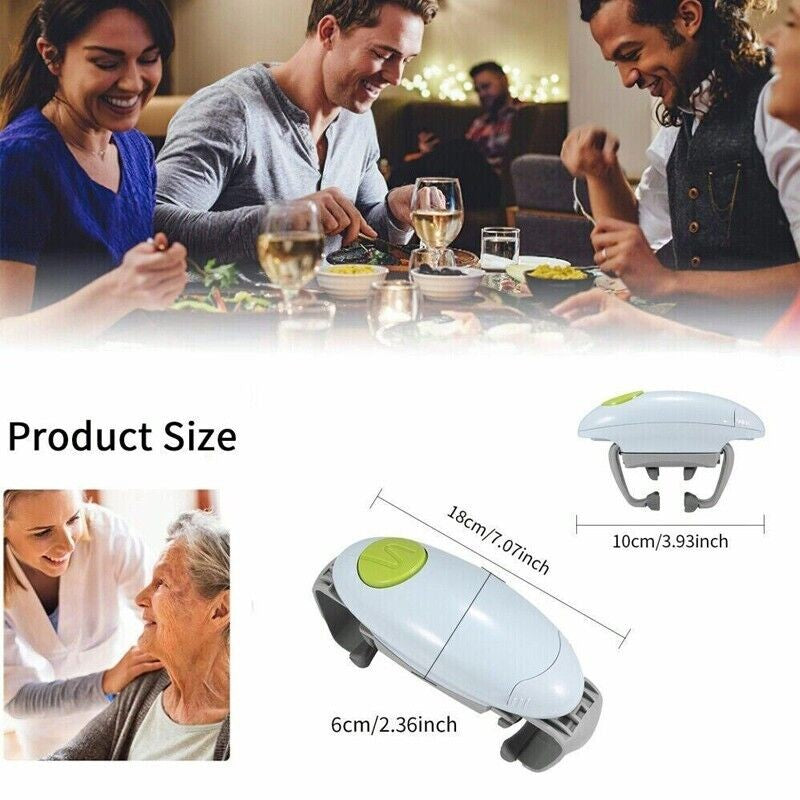 One-Touch Electric Jar Opener – Hands-Free Automatic Can & Bottle Opener