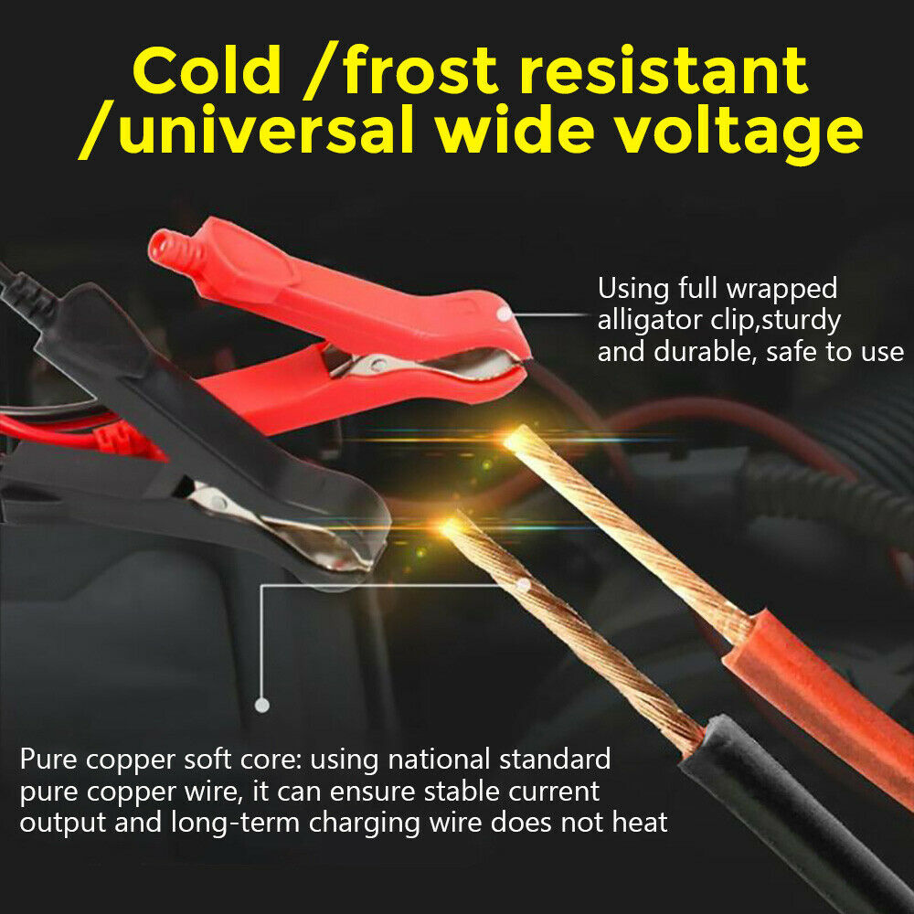 12V 6A Model 6 Stage Trickle LCD Battery Charger Bike Car Motorcycle NZ Plug