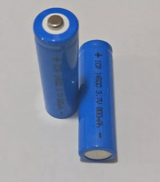 14500 3.7V rechargeable Li-ion batteries 800mAh