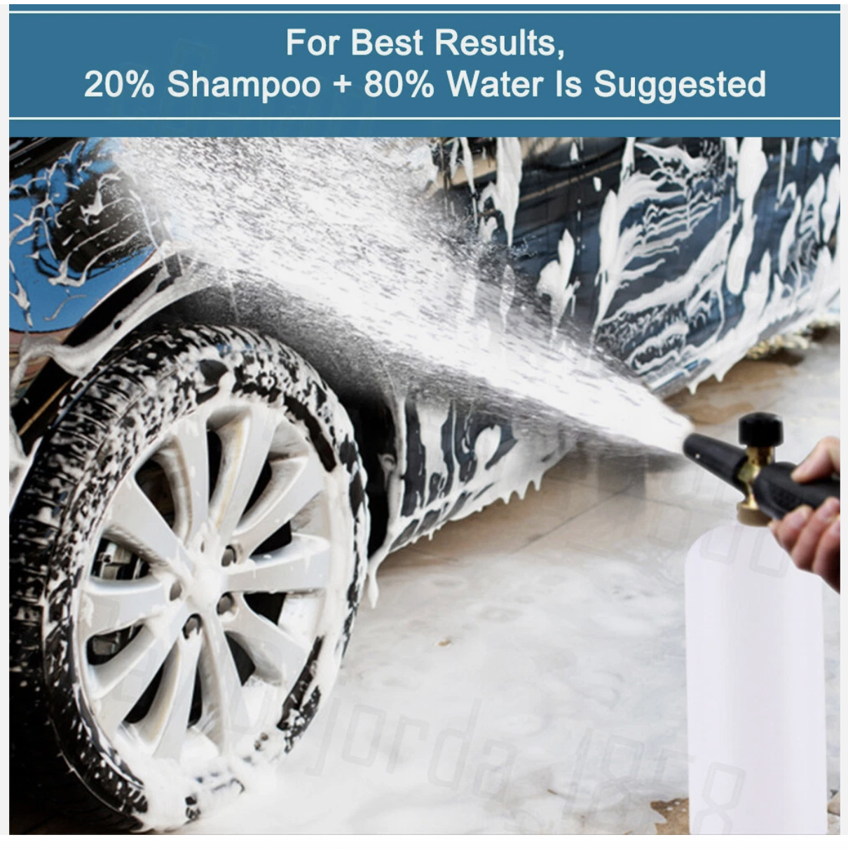 High Pressure Snow Foam Washer Gun Jet Car Wash Lance Cannon Spray Bottle Kit