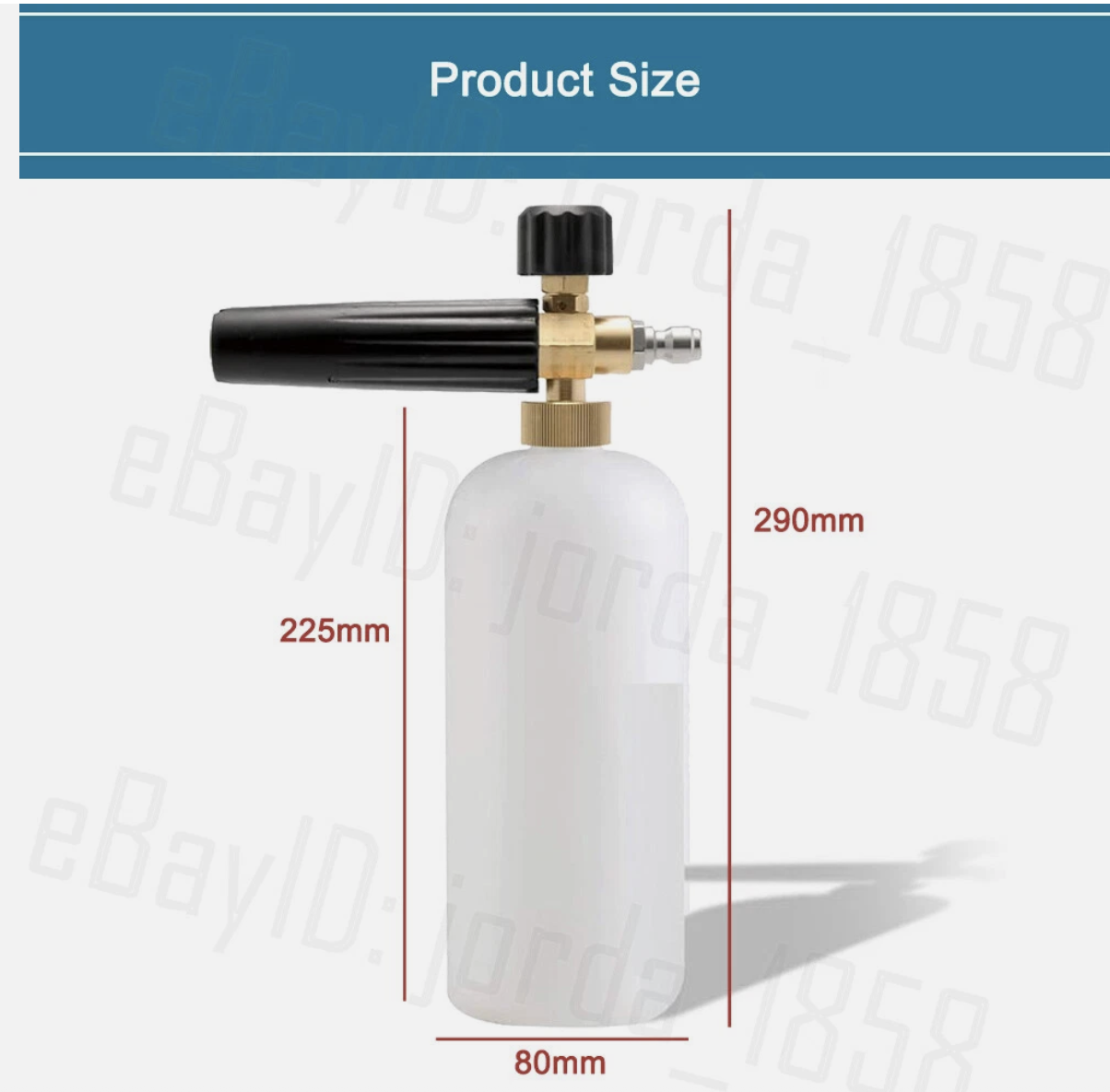 High Pressure Snow Foam Washer Gun Jet Car Wash Lance Cannon Spray Bottle Kit