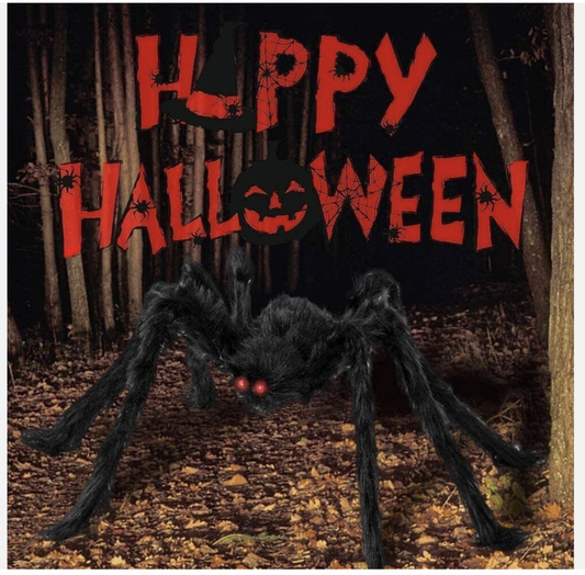 200CM Halloween Giant Spider Decoration Indoor Outdoor Party Haunted House Prop