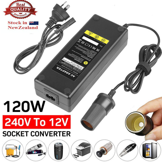 10A 240V to 12V Car Cigarette Lighter Transformer Power Supply Socket Converter