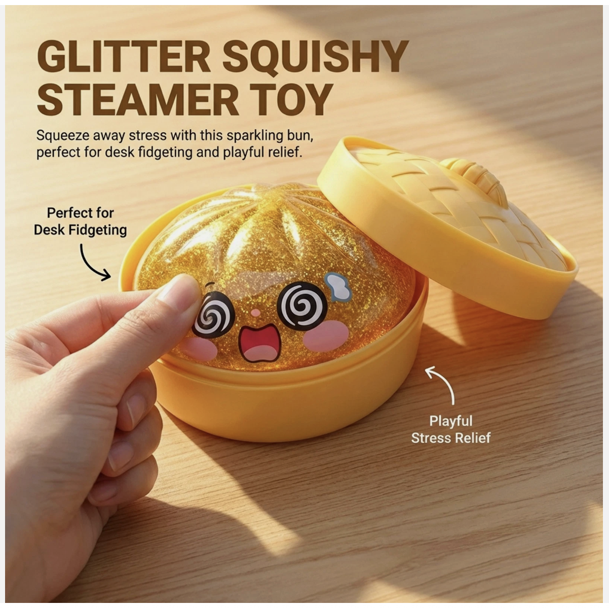Rare Glitter Dumpling Squi-shy Toy Mystery Blind Box Bao Bun Stress Relief Toy