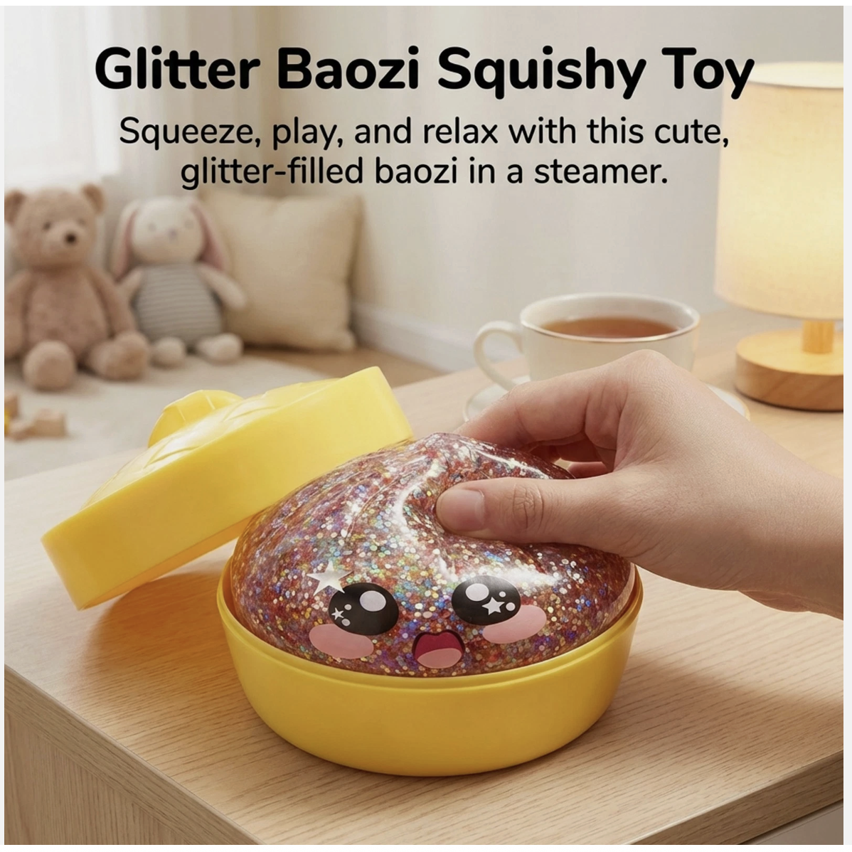Rare Glitter Dumpling Squi-shy Toy Mystery Blind Box Bao Bun Stress Relief Toy
