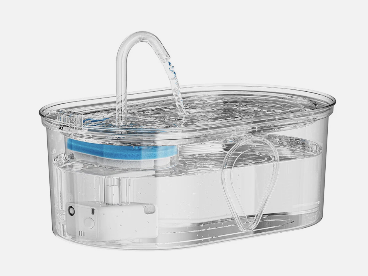304 Stainless Steel Water Fountain Pet Dog Cat Drinking Dispenser Filter Feeder