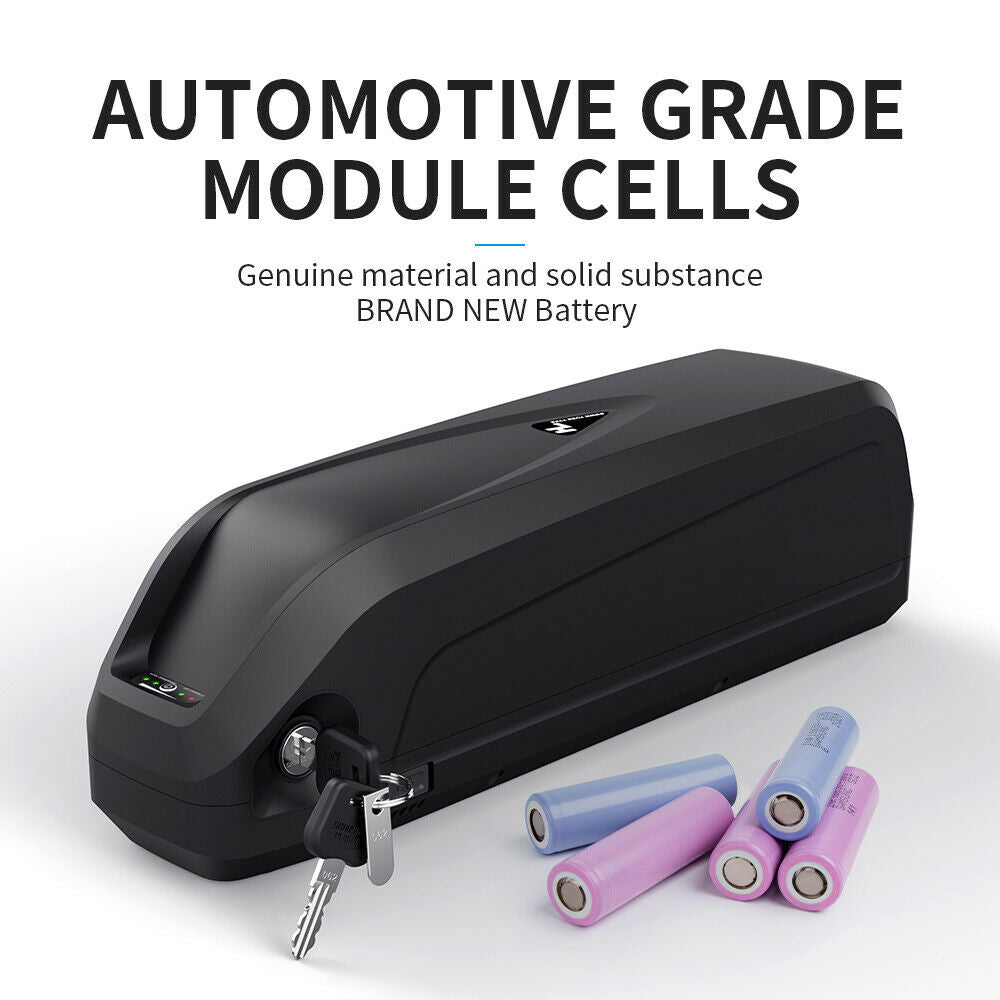 36V 15AH EBike Battery Pack For Motor 200W 500W Tricycle Down Tube USB Hailong