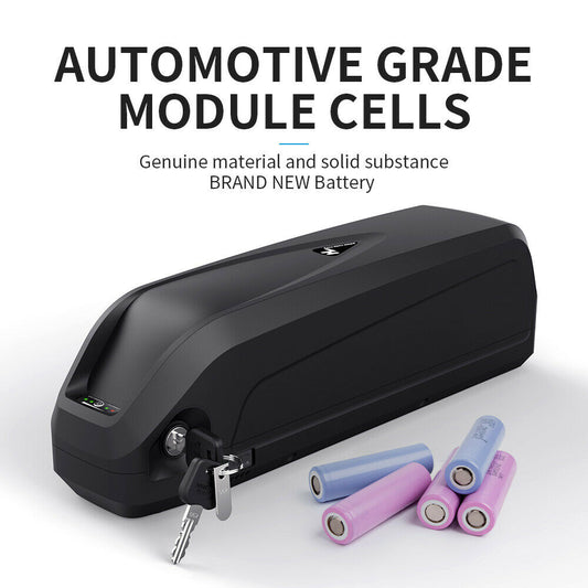 36V 15AH EBike Battery Pack For Motor 200W 500W Tricycle Down Tube USB Hailong