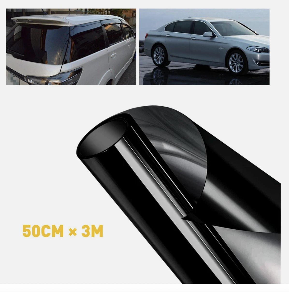 3M Window Roll Uncut Tint Film VLT 5/15/20/35/50/70% 10ft Car Home Office 50cm