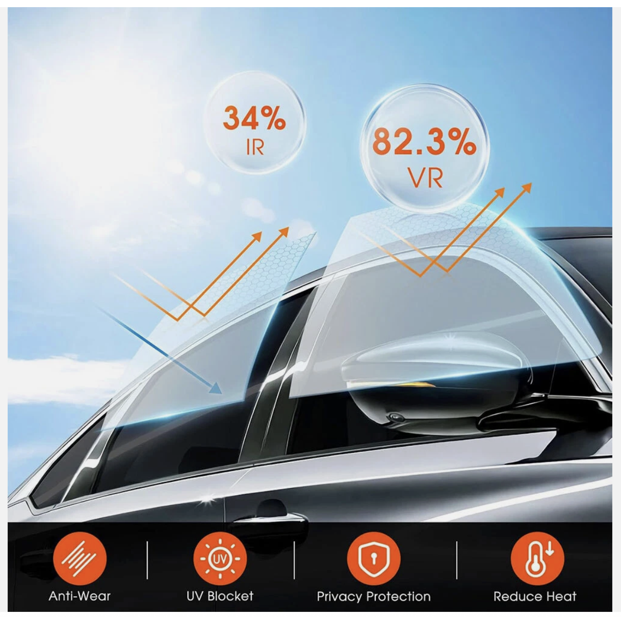 3M Window Roll Uncut Tint Film VLT 5/15/20/35/50/70% 10ft Car Home Office 50cm