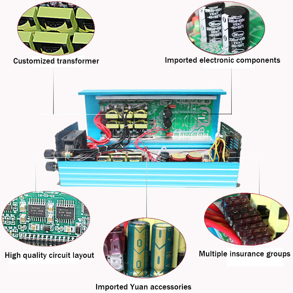 4000W 8000W Pure Sine Wave Power Inverter Converter 12V to 240V Remote Control