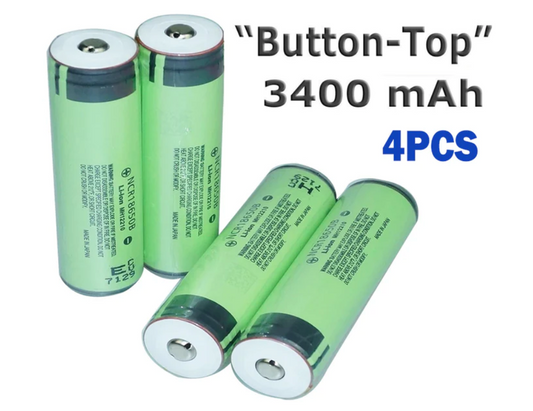 4x 18650 Batteries Rechargeable