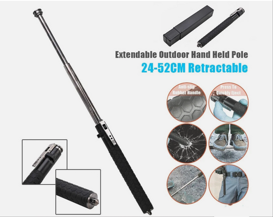 Retractable Hand Held Pole 24-52CM Extendable Compact Portable Outdoor Sports