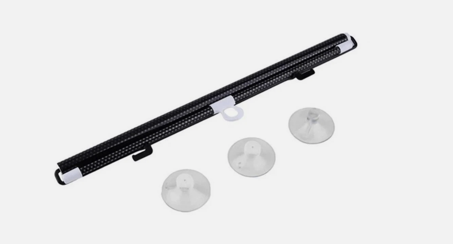 PVC Retractable Car Window Sun Shade Visor Windshield Roller Blind 125x58cm