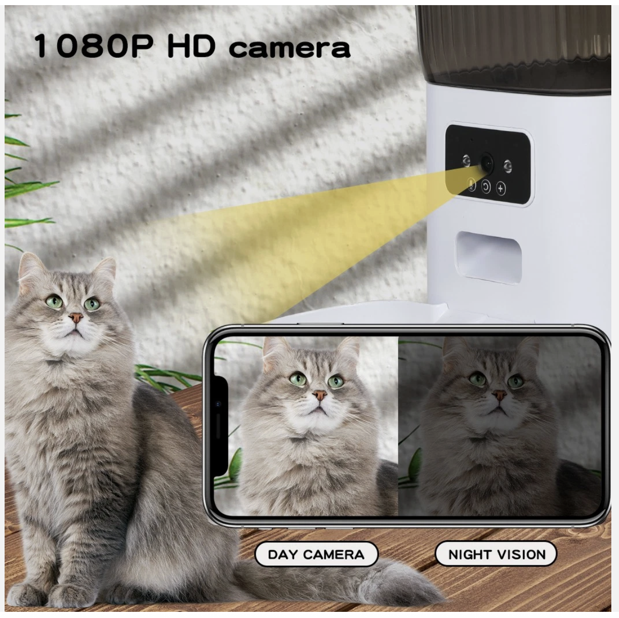 5L Automatic Pet Feeder Double Camera Cat Dog Smart Wifi App Food Dispenser