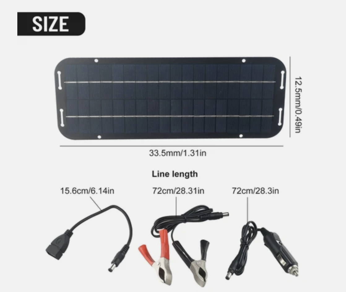 12V Solar Panel Kit 60W Waterproof Trickle Battery Charger Powered for Car RV