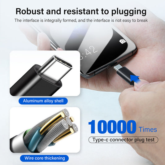 3M USB C to Type C Charger Cable PD Fast Charge For iPhone 15 Samsung