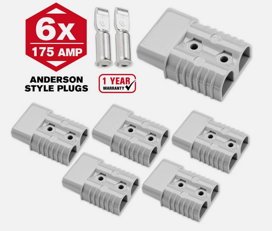 6x 175Amp Anderson Style Plug Exterior Connector DC Power Solar Caravan 1/0 AWG
