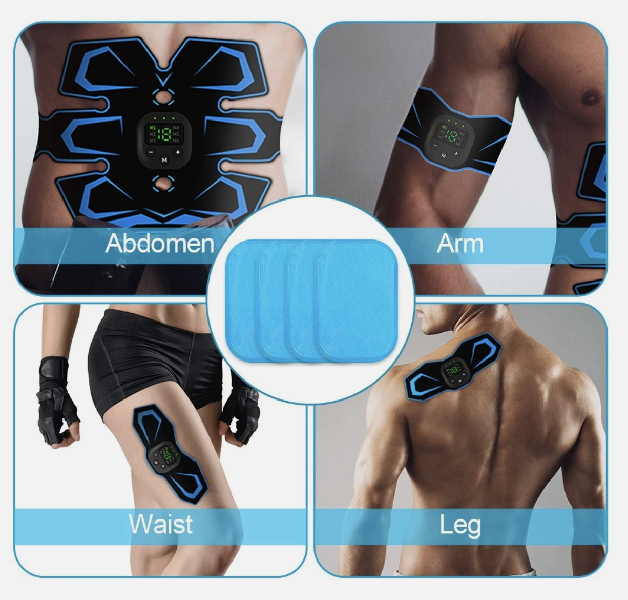 Ab Stimulator EMS Toner Massager Abdominal Trainer Muscle Fitness Body Exercise