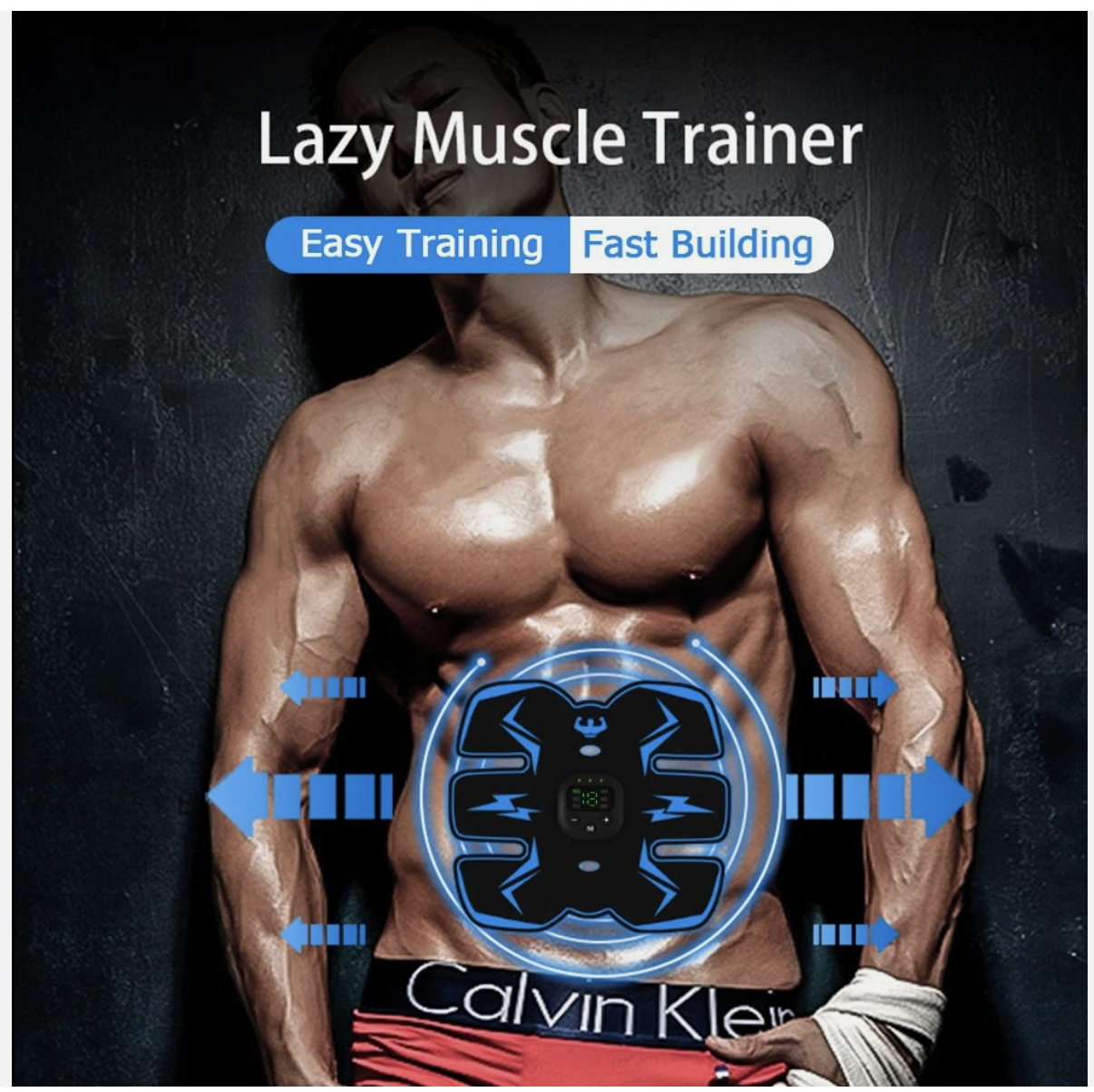 Ab Stimulator EMS Toner Massager Abdominal Trainer Muscle Fitness Body Exercise