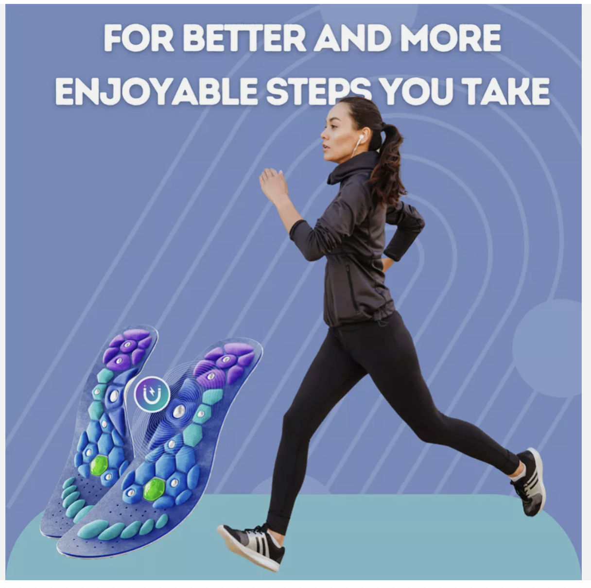 Akusoli Magnetic Acupressure Shoe Insoles Feet Fatigue Pain Relief insoles