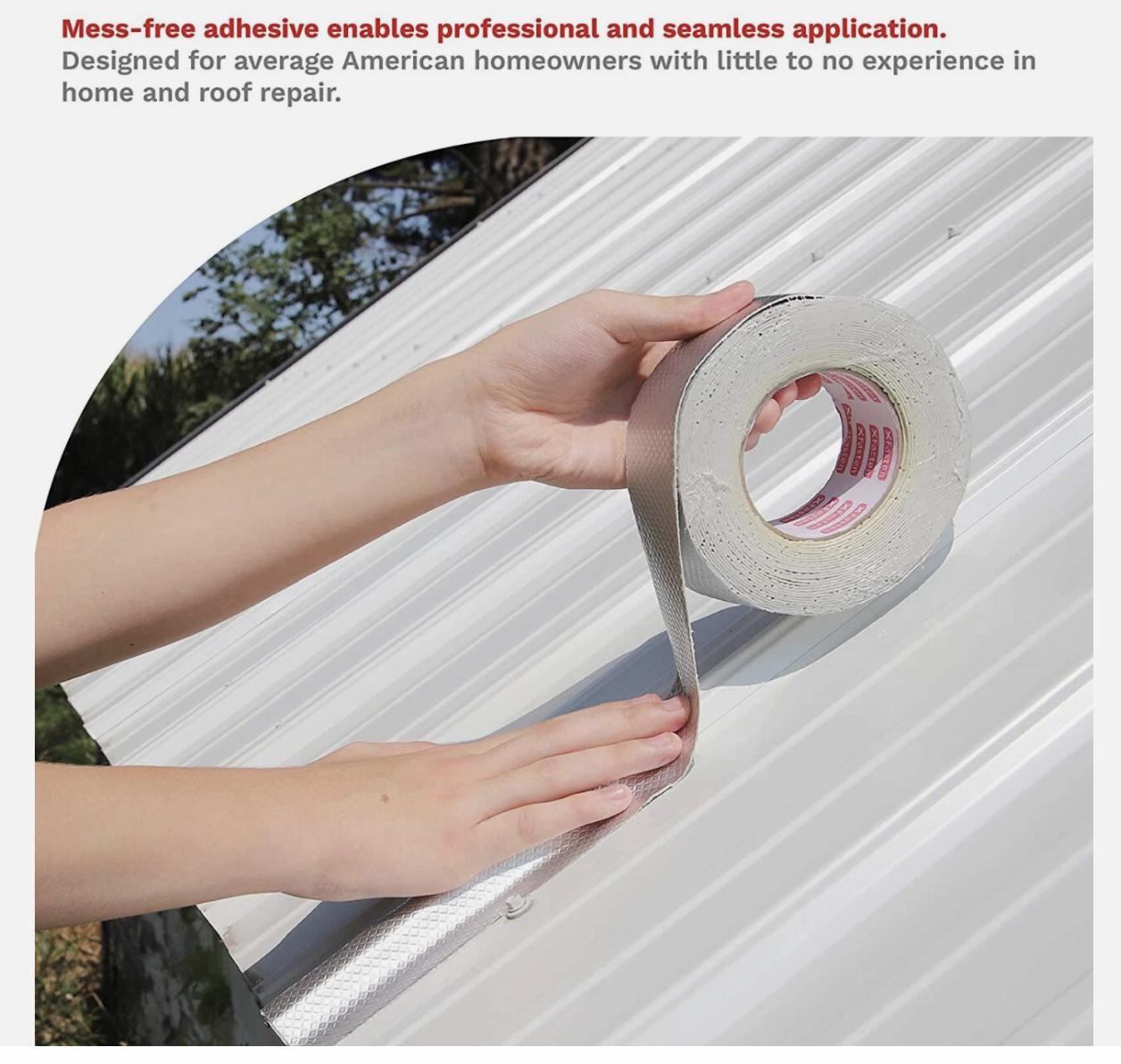 5m Waterproof Tape Butyl Rubber Aluminium Foil Roof Pipe Caravan Repair Flashing