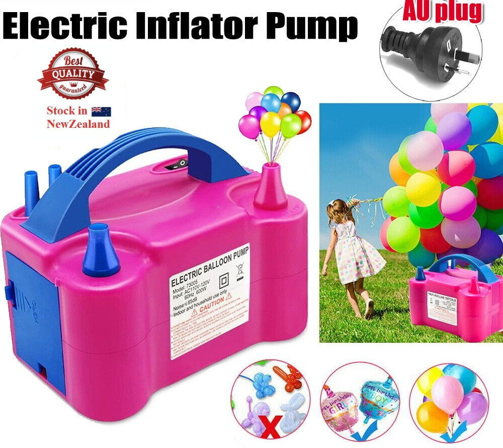 Electric Balloon Pump Ballon Inflator 600W 2Nozzles Portable – technsave