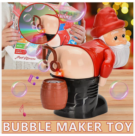 Bubble Maker Toy Santa Claus Funny Music Automatic Fart Bubble Blower Lights DM