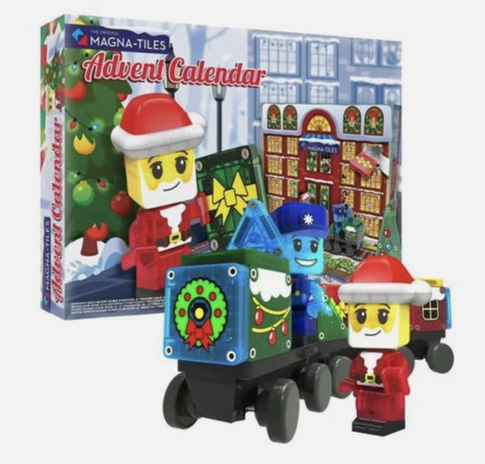 MAGNA-TILES Advent Calendar 24-Piece Magnetic Construction Set Christmas Gift