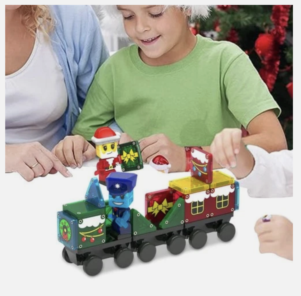 MAGNA-TILES Advent Calendar 24-Piece Magnetic Construction Set Christmas Gift