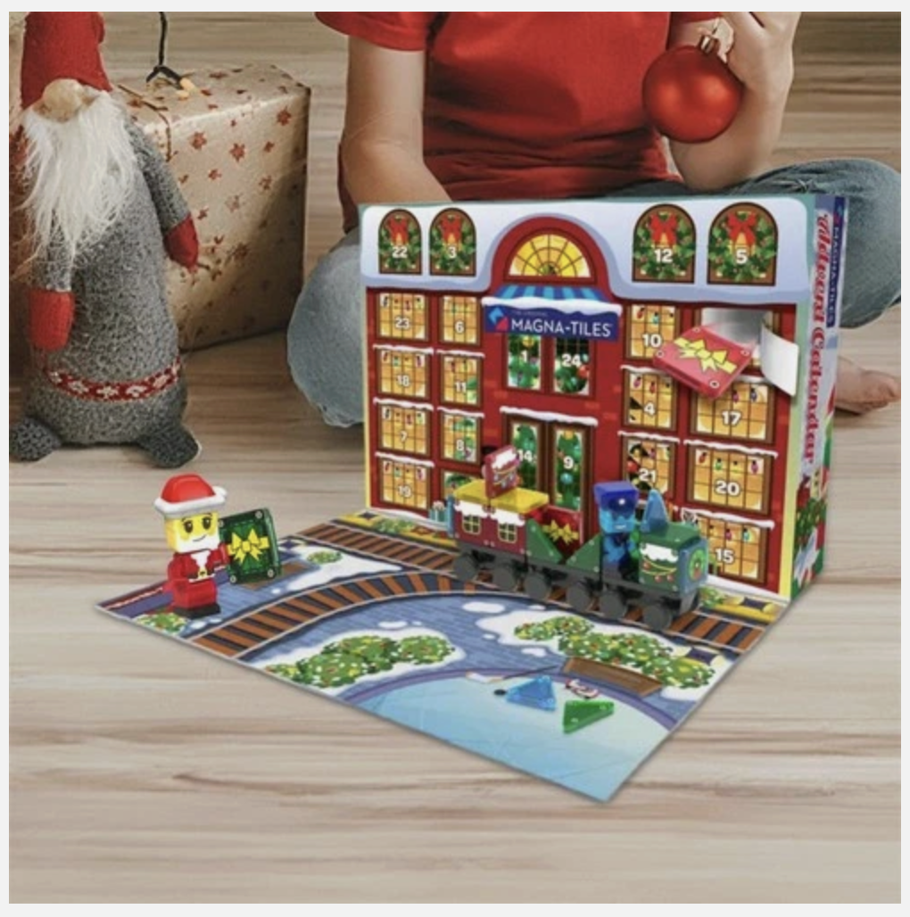 MAGNA-TILES Advent Calendar 24-Piece Magnetic Construction Set Christmas Gift