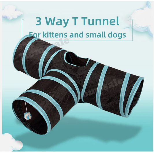 Cat Tunnel Pet Tube Collapsible Indoor Play Toy Kitten Puppy Exercising Training