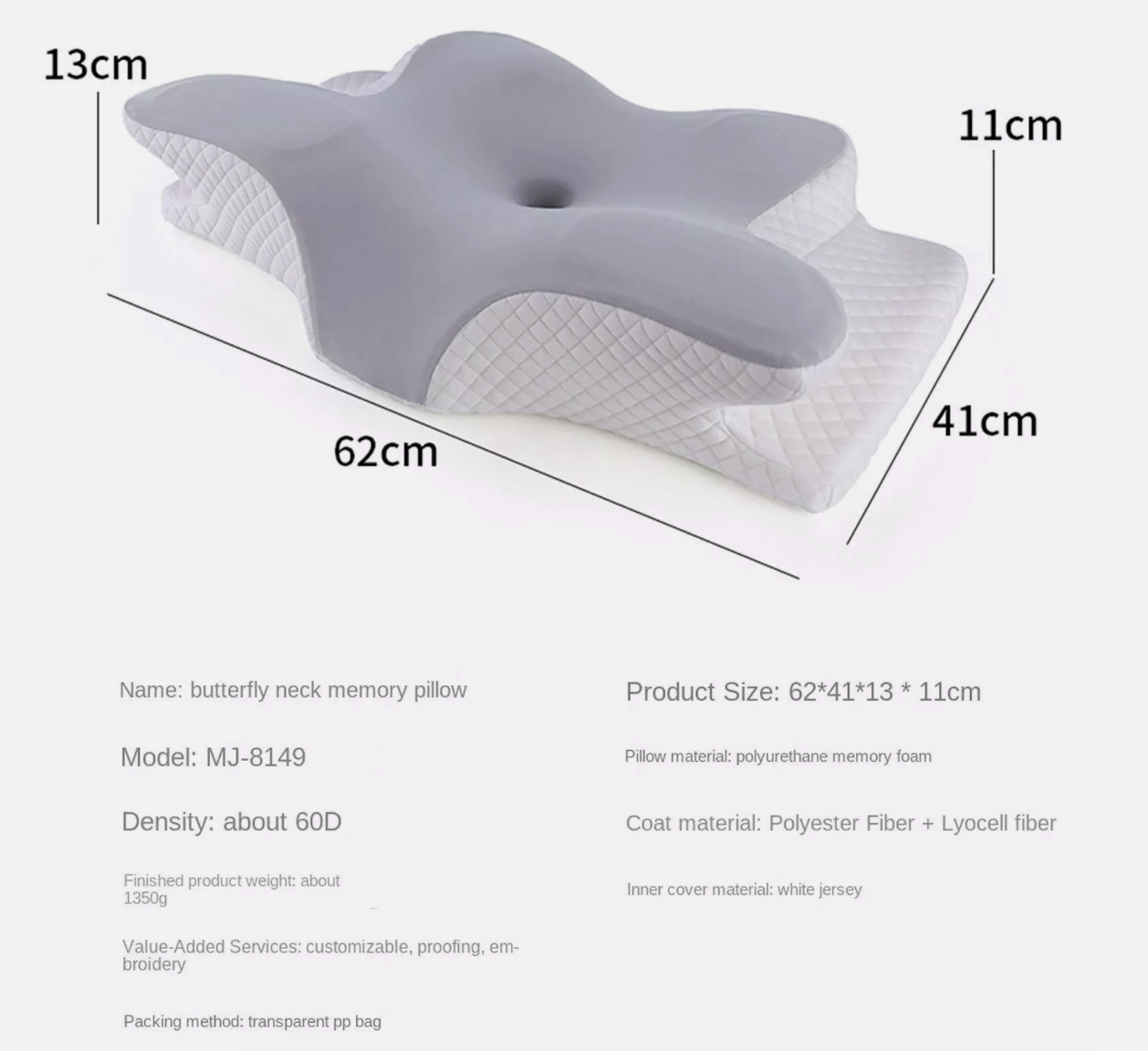 Cervical Pillow for Neck Pain Relief,Orthopedic Neck Support Pillow for Side