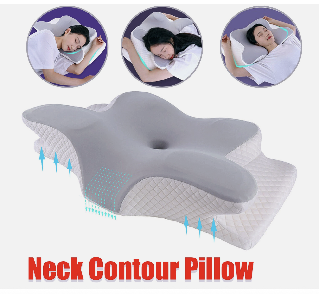 Cervical Pillow for Neck Pain Relief,Orthopedic Neck Support Pillow for Side