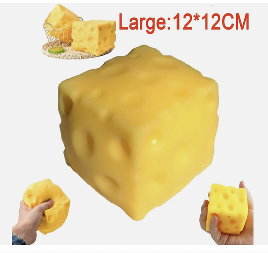 Giant Cheese Kid Squishy Slow Rising Fidget Sensory Toy Squeeze Stress Ball 12CM